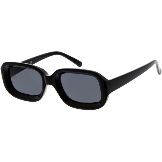 Retro Chunky Square Sunglasses Wide Arms Square Lens 50mm