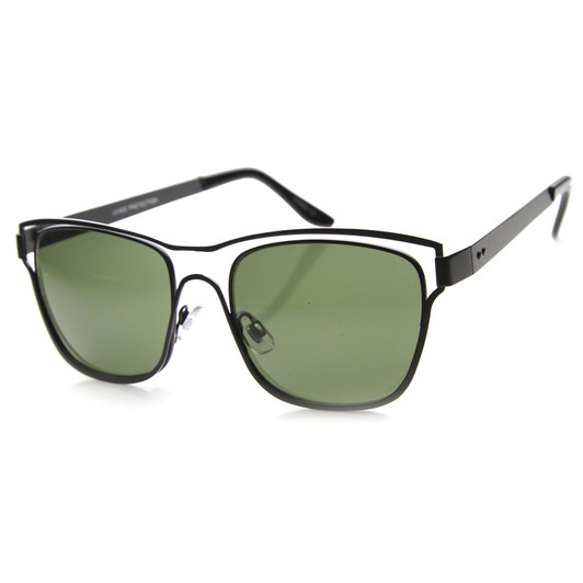 Unisex Horn Rimmed Sunglasses With UV400 Protected Composite Lens
