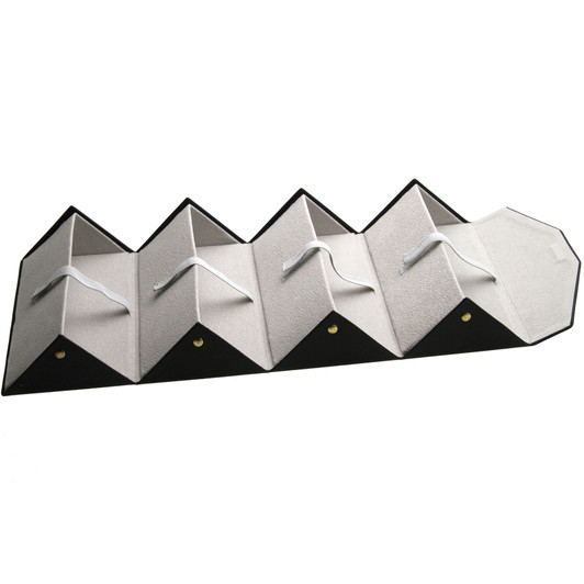 Sleek 4 Piece Quad Folding Sunglasses Travel Case 6.5"