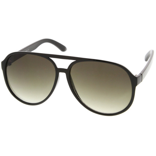 Retro Large Teardrop Shaped Lens Aviator Sunglasses 60mm
