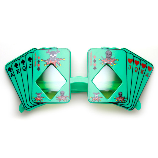 Poker Party Royal Flush Joker Diamond Vegas Casino Novelty Sunglasses