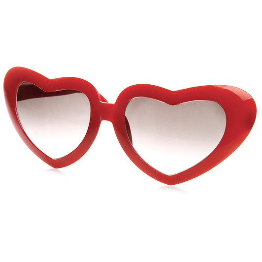 Heart-Throb Glasses - Fun Oversized Heart-Shaped Sunglasses