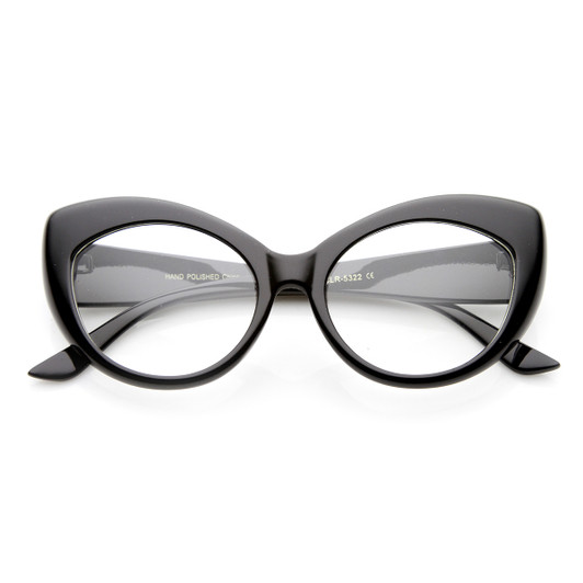 Mod Pointed Cat Eye Clear Fashion Frame Glasses