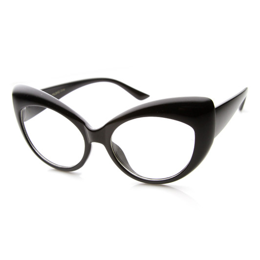 Mod Pointed Cat Eye Clear Fashion Frame Glasses