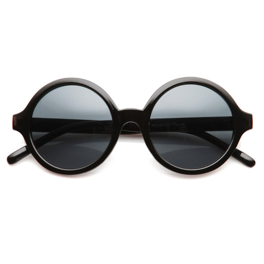 Classic Retro Fashion Round Circle Horned Rim Sunglasses