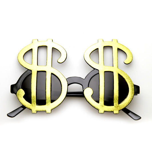 Money Dollar Signs Bling Fun Party Pimp Costume Novelty Glasses