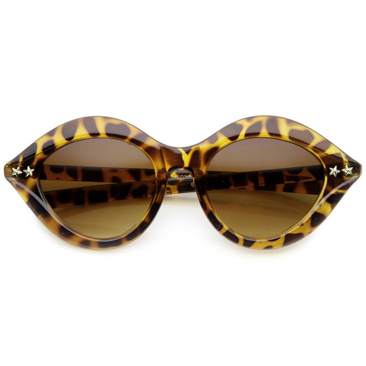 Womens Fashion Lips Cat Eye Mod Stars Sunglasses