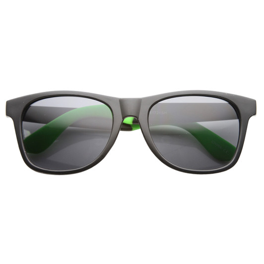 Unisex Retro Horned Rimmed Two Tone Arms Sunglasses