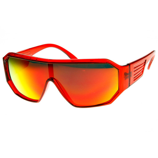 Buy X-Loop Wrap Around Mens Sport Sunglasses - Red with Fire Lens