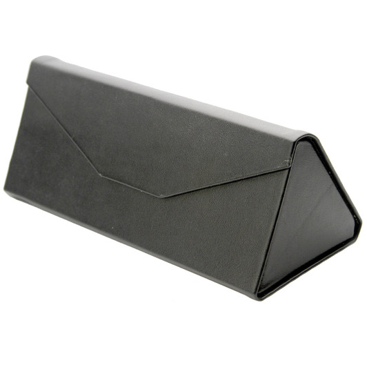 Tri-Case - Foldable Low Profile Leather Magnetic Triangular Sunglasses Eyeglasses Case