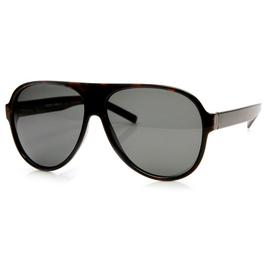 Polarized Lens Classic Tear Drop Plastic Aviator Sunglasses