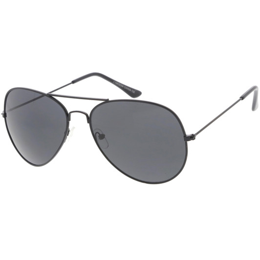 Large Oversize Aviator Sunglasses Metal Frame Crossbar Thin Arms 60mm