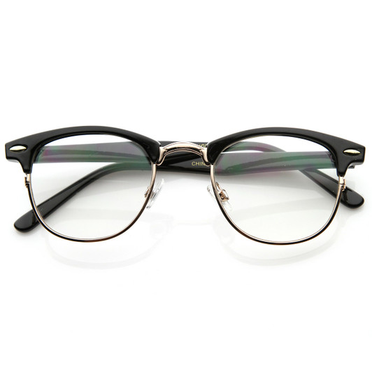 Black-Gray Hipster Browline Square Mirrored Sunglasses with Green Sunwear Lenses