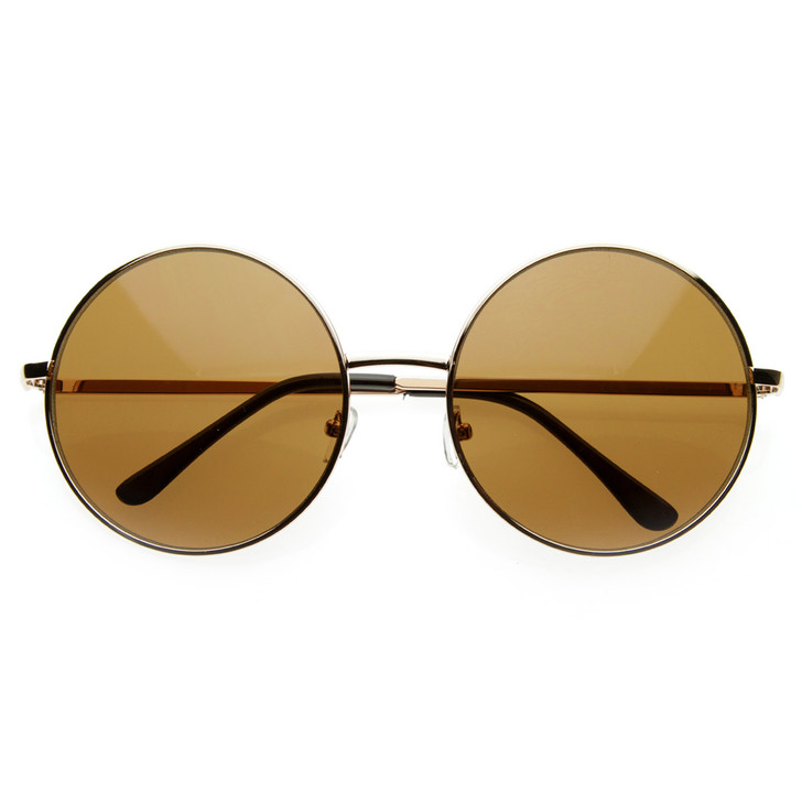 Super Large Oversized Metal Round Circle Sunglasses