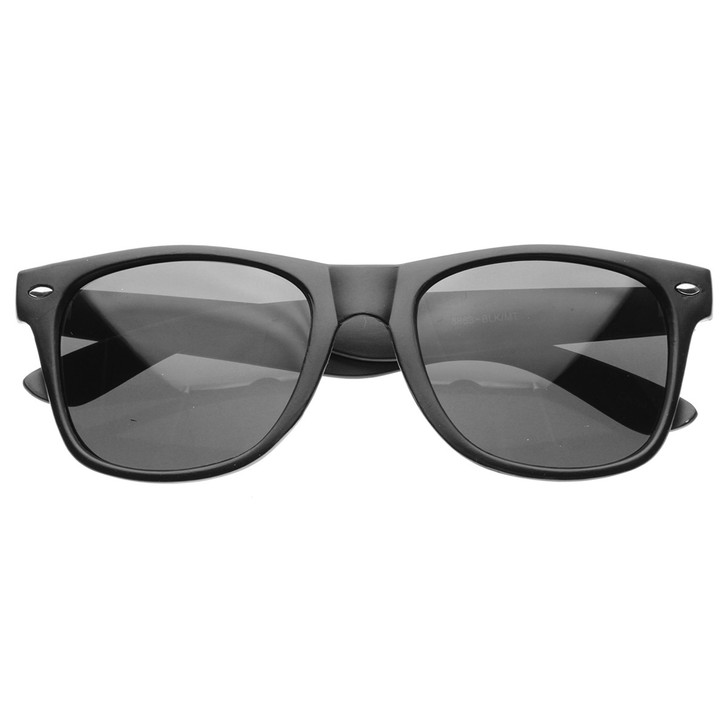 Super Hipster Trendy Urban Matte Black Soft Finish Horn Rimmed Sunglasses