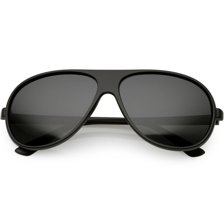 Oversize Flat Top Aviator Sunglasses Polarized Lens 61mm
