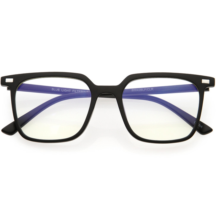 High Fashion Square Clear Lens Blue Light Computer Glasses 51mm