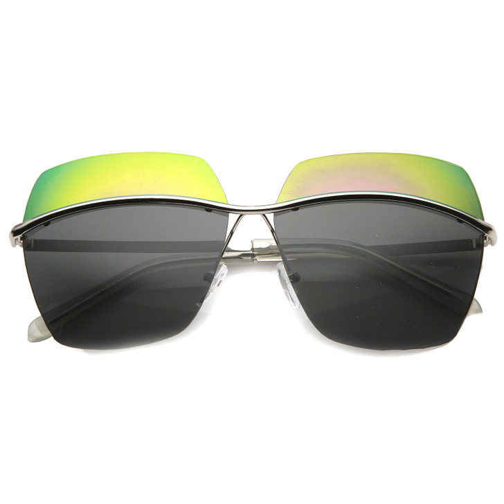 Unisex Square Sunglasses With UV400 Protected Composite Lens