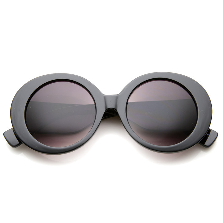 High Fashion Glam Chunky Round Oversize Sunglasses 50mm