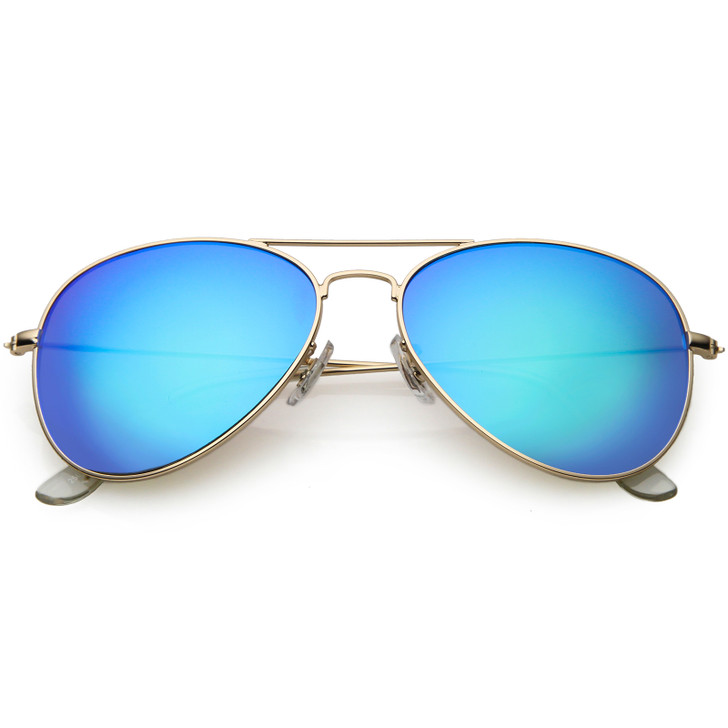 Polarized Blue Mirrored Aviator Sunglasses Men & Women - EyeNeeds