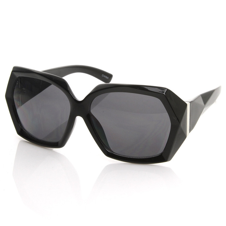 Designer Inspired Fashion Eccentric Unique Round Circle Winged Sunglasses -  8581 - Walmart.com