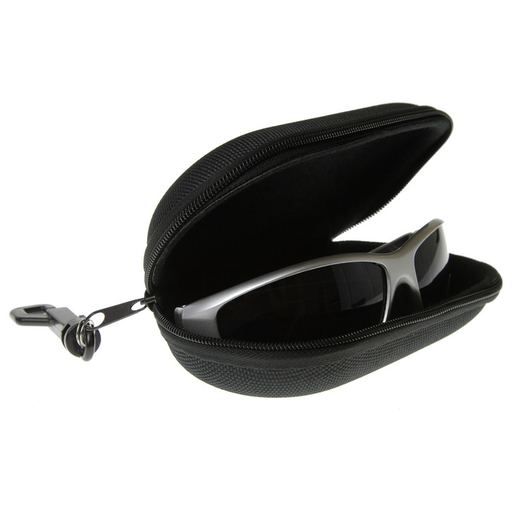 Zipper Capsule Sunglass Eyewear Case Nylon w/ Key Chain