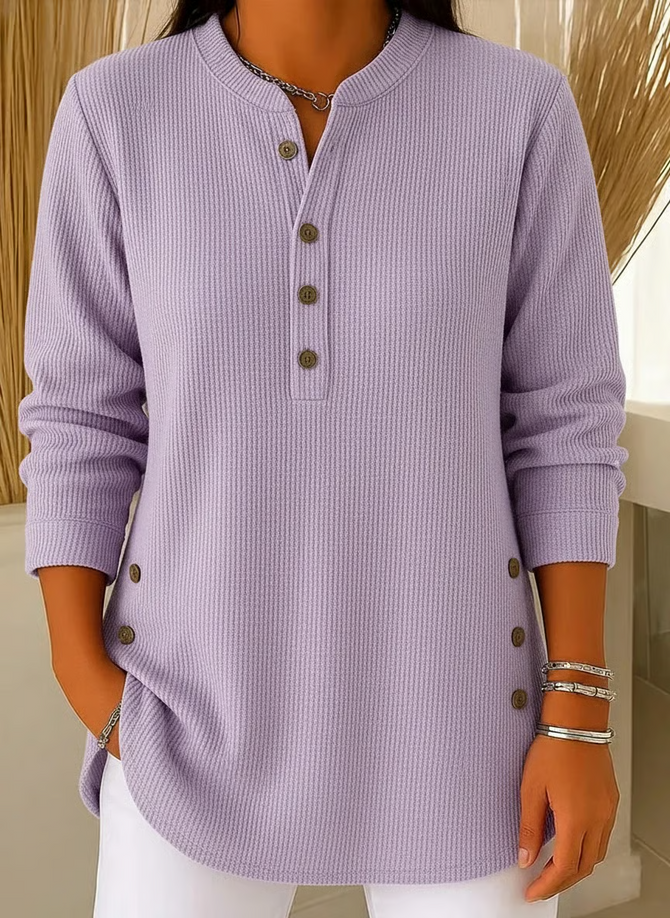 CLEARANCE SALE - Ribbed V-Neck Pullover