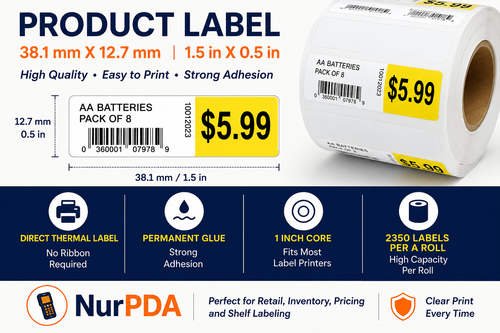 NurLabels™ Professional Product Labels #2 – 38.1 × 12.7 mm (10 Roll Pack)