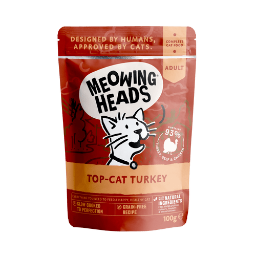 Meowing Heads 100g Pouch Turkey
