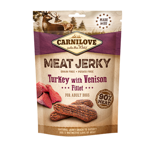 Carnilove Turkey w Venison Fillet Meat Jerky