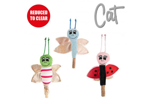 Cat Butterfly, Dragonfly, Ladybird Catnip Toy