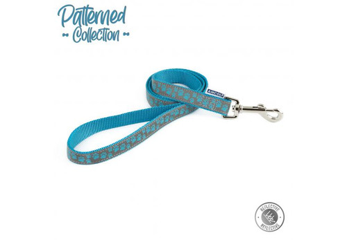 Reflective Blue Paw Lead