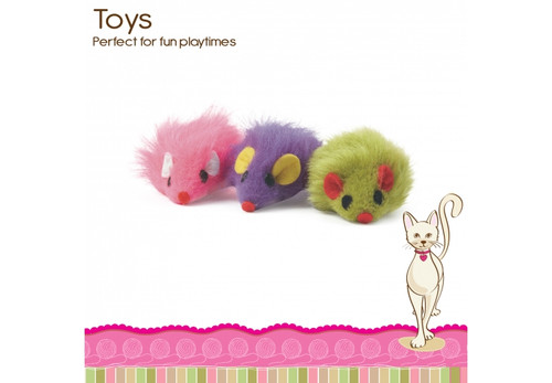 Furry Mice Cat Toy