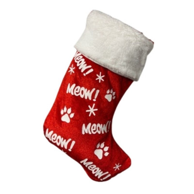 Red "Meow" Stocking