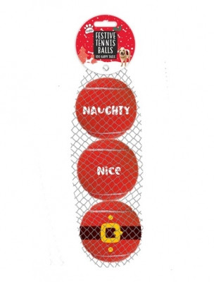 Christmas Pk3 Tennis Balls`