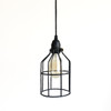 Black Cage Pendant - Industrial lighting hanging pendent lights for over kitchen island or bar  