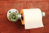 Toilet Paper Holder - Industrial Pipe Steampunk toilet roll holder metal industrial pipe, silver galvanized Bathroom decor, Bathroom fixture TP Holder