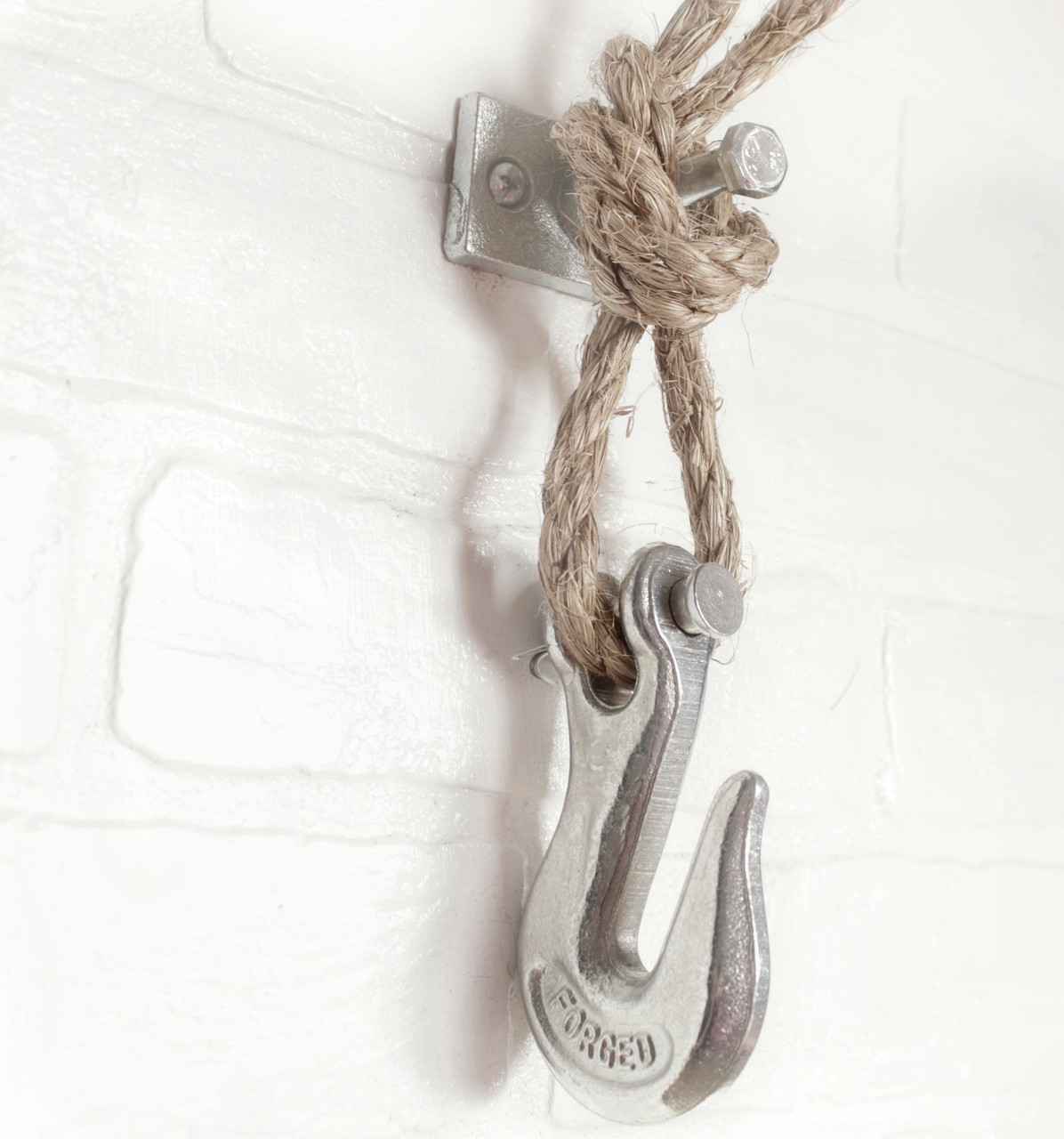 Galvanized Pipe Hook W/ Rope, rustic industrial farmhouse Wall Art ...