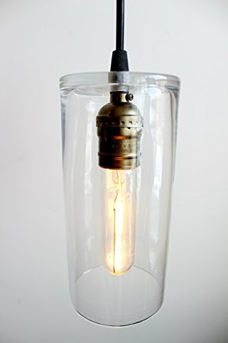 Glass Pendant Industrial Lighting Farmhouse Kitchen Island Bar Drop