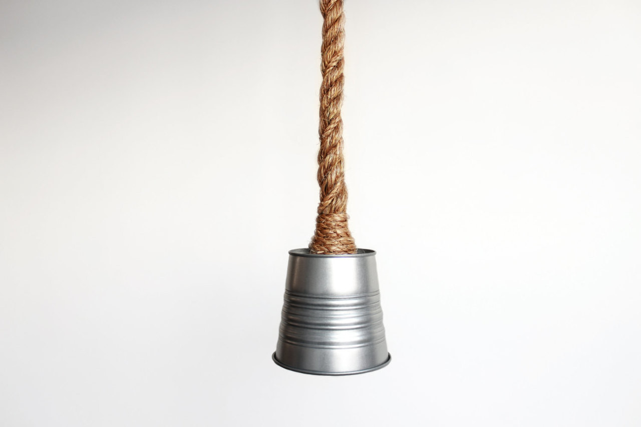 Rustic Rope Small Bucket Industrial Farmhouse Kitchen Island Bar