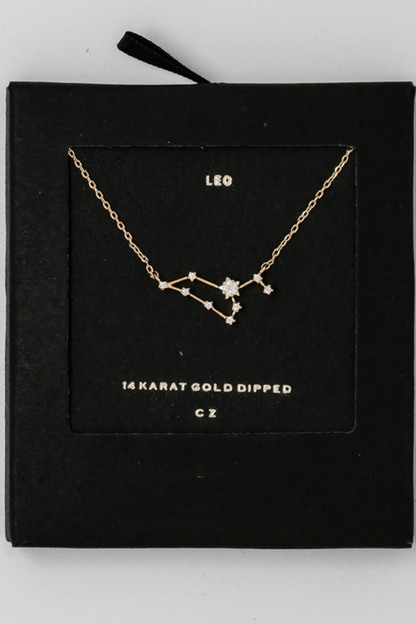Leo Zodiac Sign Sterling Silver Constellation Necklace | Love It  Personalized
