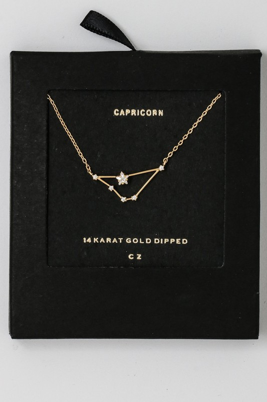 Capricorn Zodiac Constellation Necklace Goldenbar