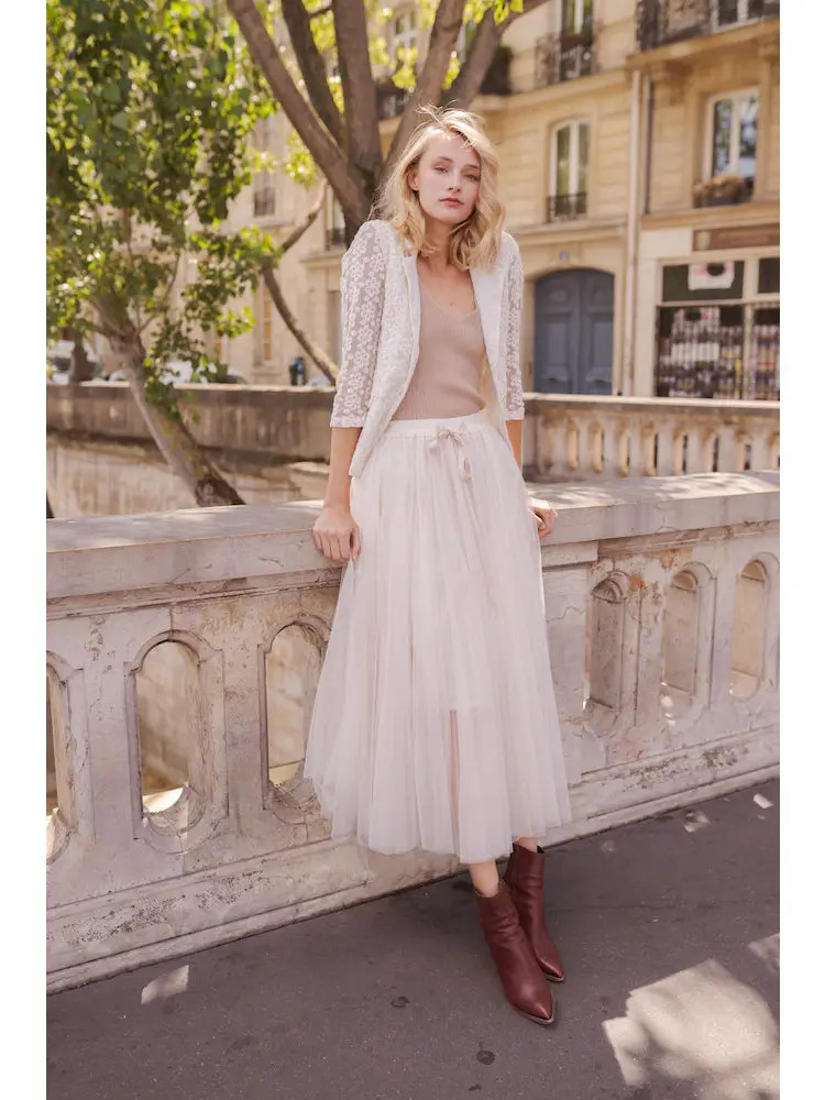 Ivory tulle skirt - Goldenbar