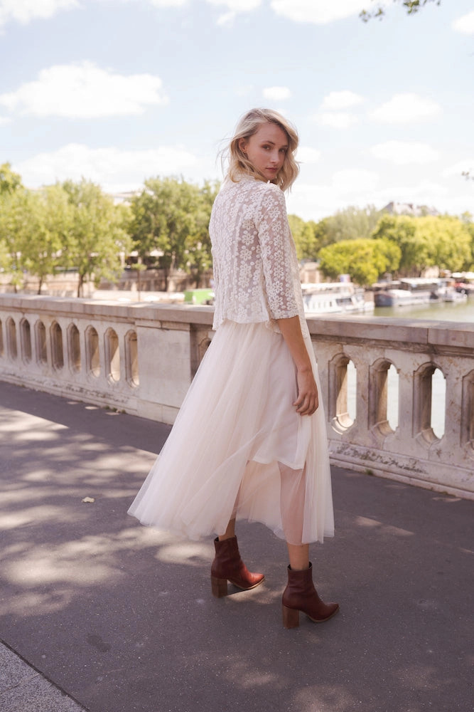 Ivory tulle skirt - Goldenbar