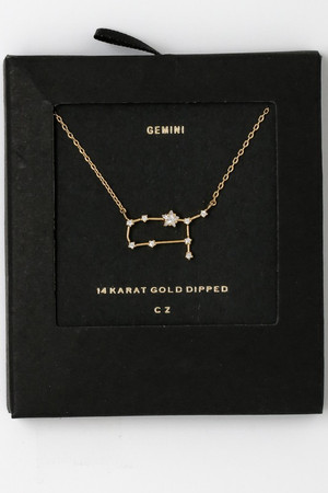 Gemini Zodiac Constellation Necklace