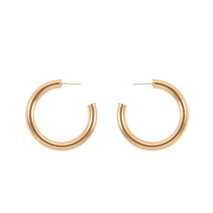Ticken Up Gold  24k gold plated  Hoops
