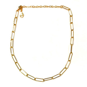 Handmade goldplated chain link necklace