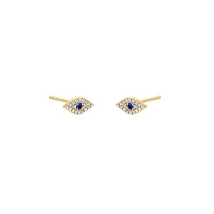 Evil Eye White Circonia Studs Earrings