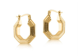 Chunky gold hoops