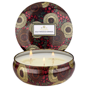 Voluspa 3 Wick Candle - Goji Tarocco Orange